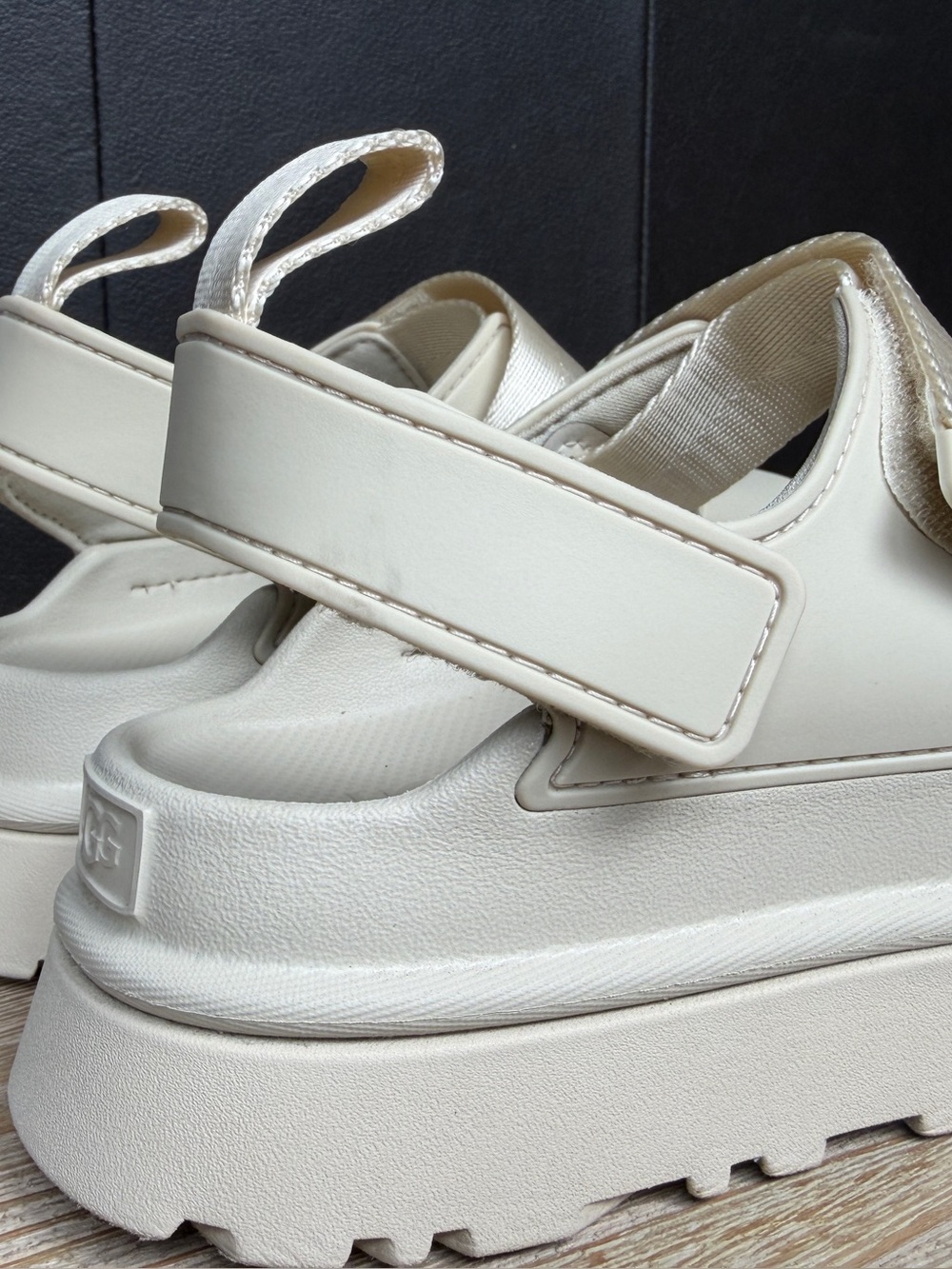 UGG Cream Platform Sandals with Adjustable Straps - Picture 8 of 14